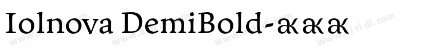 Iolnova DemiBold字体转换